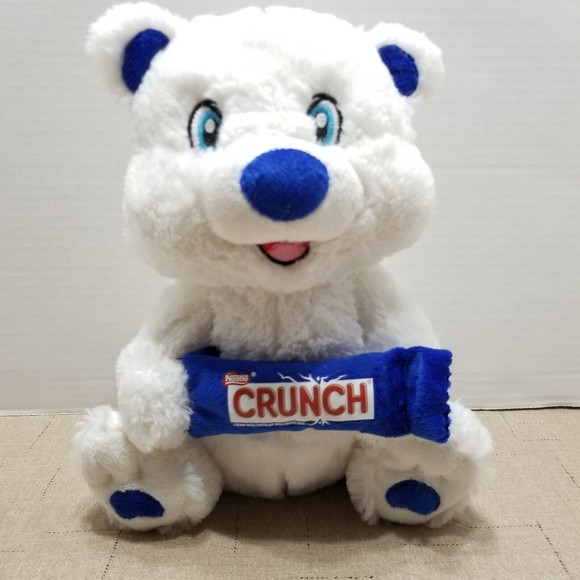 Nestle White Teddy Bear Crunch Candy Bar Plush Stuffed Animal Kelly Toy 2016 - Picture 1 of 12